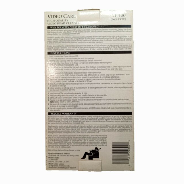 maxell high quality video head cleaner